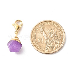 Pendentif en pierre naturelle ronde taillée en étoile décore&nbsp;HJEW-JM00587