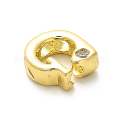 Cremagliera in ottone placcatura perline zirconi&nbsp;KK-L210-008G-G