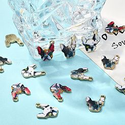 30шт 3 цвета подвески из цинкового сплава с эмалью&nbsp;ENAM-CJ0001-73