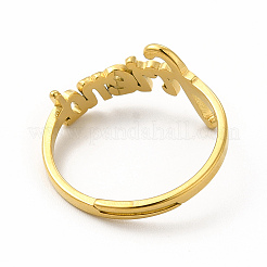 Anillo ajustable de acero inoxidable 304 con revestimiento iónico (IP) para mujer.&nbsp;RJEW-B027-07G