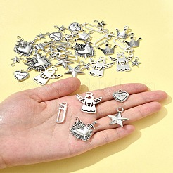 40шт 7 стиля подвески из сплава в тибетском стиле FIND-FS0004-31