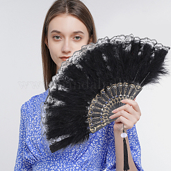 Дизайн веера из смолы и перьев&nbsp;AJEW-WH20064-50B