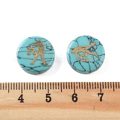 Perline turchese sintetico&nbsp;G-F775-C09