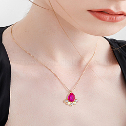 12шт 6 цвета стеклянные подвески со стразами FIND-LP0004-18