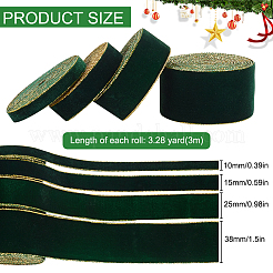 12м 4 стиля полиэстеровая односторонняя бархатная лента&nbsp;OCOR-BC0005-56A