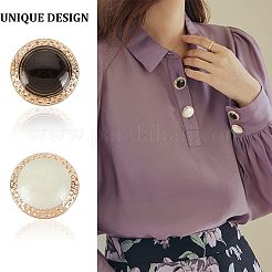 60 шт. 2-х цветная пуговица из сплава с 1 отверстиями на стержне BUTT-OC0001-28