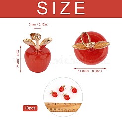 10 шт. яблоко драгоценный камень Шарм кулон кристалл кварц исцеление натуральный камень подвески опал пряжка для ювелирных изделий ожерелье серьги изготовление ремесел JX526F