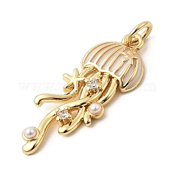 Латунь эмаль подвески&nbsp;KK-CJC0013-16G-06