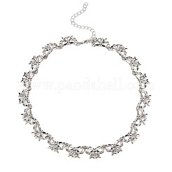 Halsketten aus Zinklegierung mit Schleifengliedern für Damen&nbsp;WGC55C3-01
