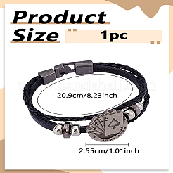 1шт ретро многорядные браслеты&nbsp;BJEW-LP0003-65