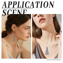 4 шт. подвески-кисточки из двухцветного стеклянного сплава&nbsp;FIND-GO0003-14