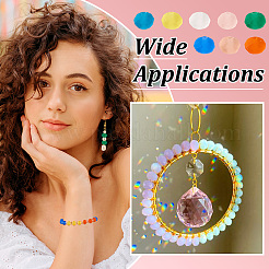 8 нитка 8 цвета прозрачные стеклянные бусины нити&nbsp;GLAA-TA0002-20