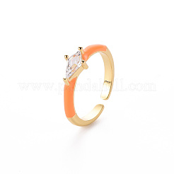 Манжеты из латуни с эмалью&nbsp;RJEW-T016-28D-NF