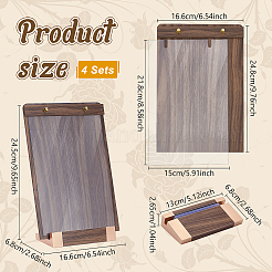 Espositore per licenza commerciale in legno con pannello in acrilico&nbsp;AJEW-WH0410-331A