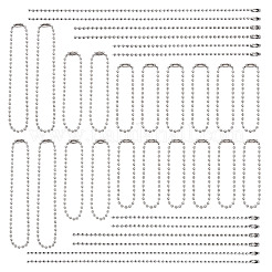 105 Stück 3 Stile Eisenanhängerketten&nbsp;IFIN-TA0001-64P
