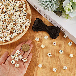 DIY-Würfel mit aufgedrucktem Anfangsbuchstaben&nbsp;DIY-SP0002-44
