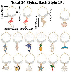 Сплав из эмалированного стекла AJEW-SC0002-15