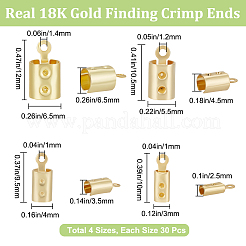 120 Stück 4 Größen 304 Edelstahl-Klapp-Crimp-Enden&nbsp;STAS-BBC0002-63