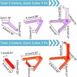 8 набор из 8 пластиковых моделей игрушечных собранных держателей AJEW-FH0002-33