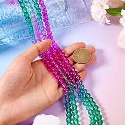 2 нить прозрачных стеклянных бусин&nbsp;DGLA-TA0001-20C