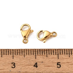 イオンプレーティング（IP）304ステンレススチールカニカン  オウムトリガークラスプ  18KGP本金メッキ  9x5.5x3mm  穴：1mm&nbsp;X-STAS-AB09-G-01