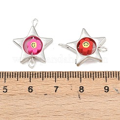 Пластиковая рамка ccb с бусинами из полимерной глины&nbsp;KK-D103-09A-P