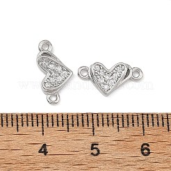 Verbindungsanhänger mit Mikropavé aus Messing mit durchsichtigen Zirkonia-Steinen&nbsp;XGRQ3P860-597P
