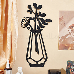 Mur de fer art vase fleurs&nbsp;AJEW-WH0263-16