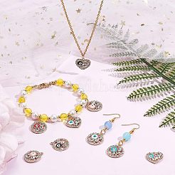 40 шт. 10 подвески из эмалированного сплава в стиле стойки&nbsp;ENAM-NB0001-65