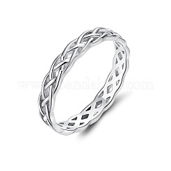 Bagues torsadées en argent sterling 925&nbsp;FS-WGE1F50-10