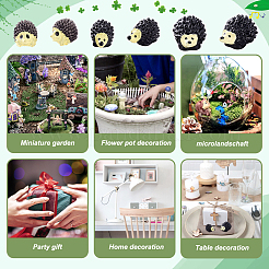 30 шт. 3 стиля миниатюрных украшений из смолы в виде ежа DJEW-GA0001-67