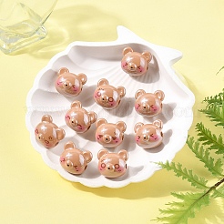 10шт непрозрачные акриловые бусины с принтом&nbsp;OACR-YW0003-17