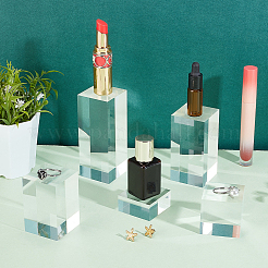 5 шт. 5 стиля квадратных прозрачных акриловых подставок для ювелирных изделий ODIS-FG0001-65