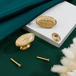 Овальная латунная ручка для деревянной коробки&nbsp;FIND-WH0817-193G