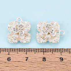 Латунные микропаве прозрачные подвески с фианитом KK-T077-32S