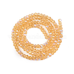 Chapelets de perles en verre électroplaqué&nbsp;EGLA-A044-T1mm-L23
