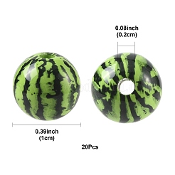 20 шт. Непрозрачные акриловые бусины&nbsp;MACR-FS0002-28A