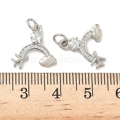 Colgante micropavé cubic zirconia de latón&nbsp;KK-Z120-30P