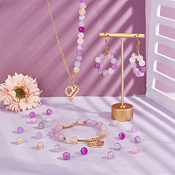 300 шт. 10-цветные стеклянные бусины с эффектом кракле CCG-PH0001-13A