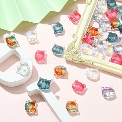 50шт 5 цвета прозрачные стеклянные бусины GLAA-YW0001-86