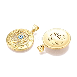 Латунные микропаве прозрачные подвески с фианитом&nbsp;ZIRC-N039-129-NF