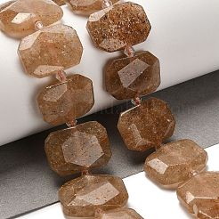 Нити бусин из натурального золотого клубничного кварца G-H078-B15-01