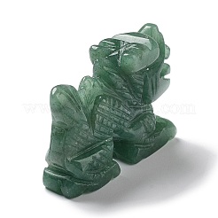 Резные фигурки целебных драконов из натурального зеленого авантюрина DJEW-F025-02D
