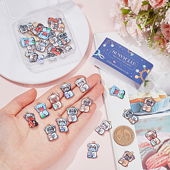 36 шт. подвески из эмалевого сплава с двухцветной печатью ENAM-SC0005-42