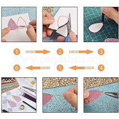 A5 лазерная голографическая радуга зеркальная искусственная кожа AJEW-PH0017-41