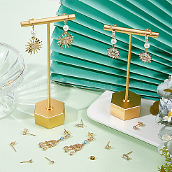 30 шт. 3-х стилевые латунные серьги-гвоздики с кубическим цирконием&nbsp;KK-BBC0012-68