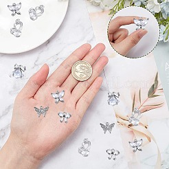 12 шт. 6 стильных латунных подвески с инкрустацией из прозрачного кубического циркония&nbsp;ZIRC-SC0001-12