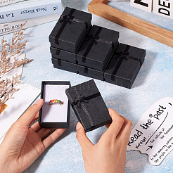 Картонные бумажные коробки для хранения колец и сережек&nbsp;CON-TAC0001-07