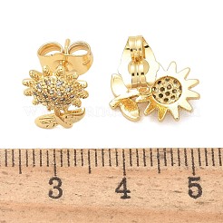 Серьги-гвоздики из циркония EJEW-D305-09G