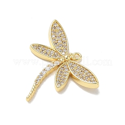 Pendenti in zirconi cubici trasparenti in micro pavè di ottone&nbsp;KK-E796-06-G
